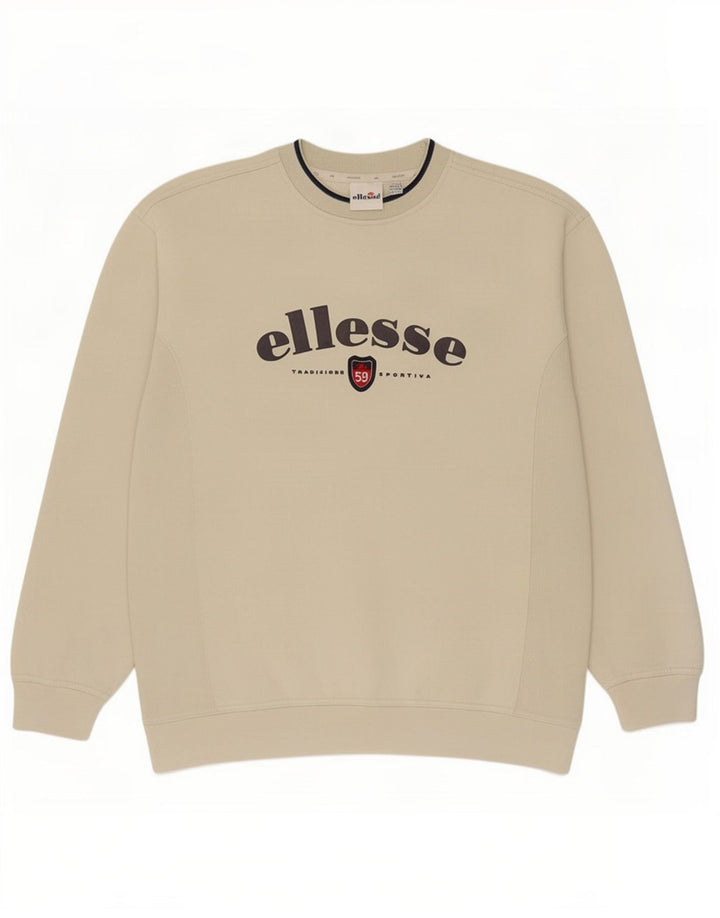 Pulover cu grafic pentru bărbați Ellesse UK 42/44 mare bej
