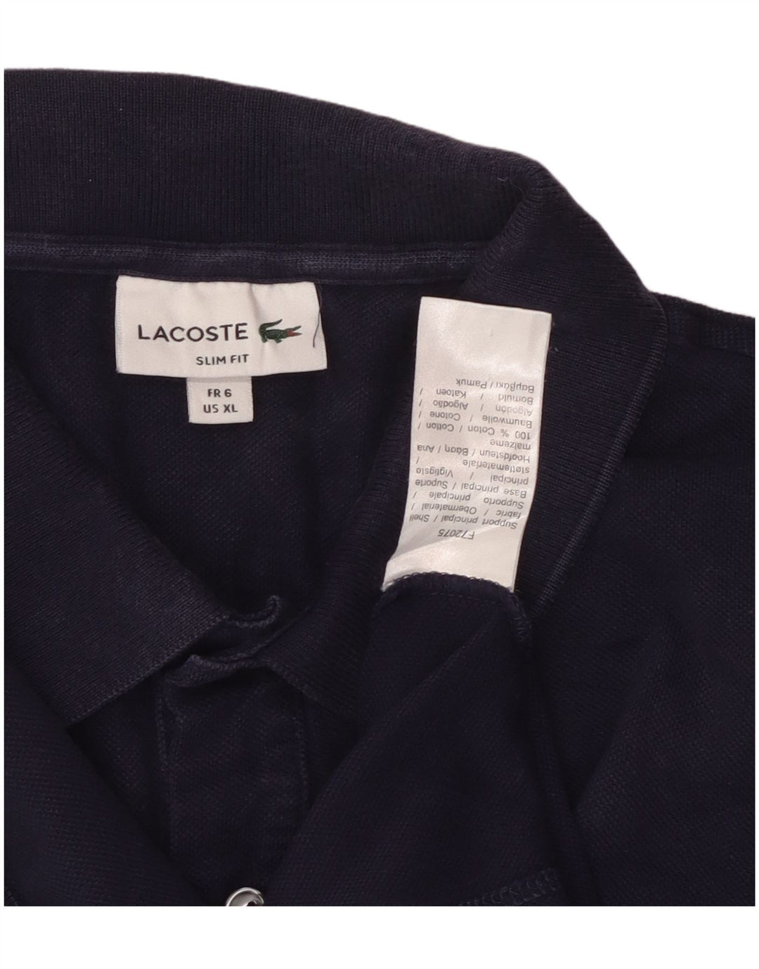 Tricou polo pentru bărbați LACOSTE Slim Fit Mărimea 6 XL Bumbac bleumarin