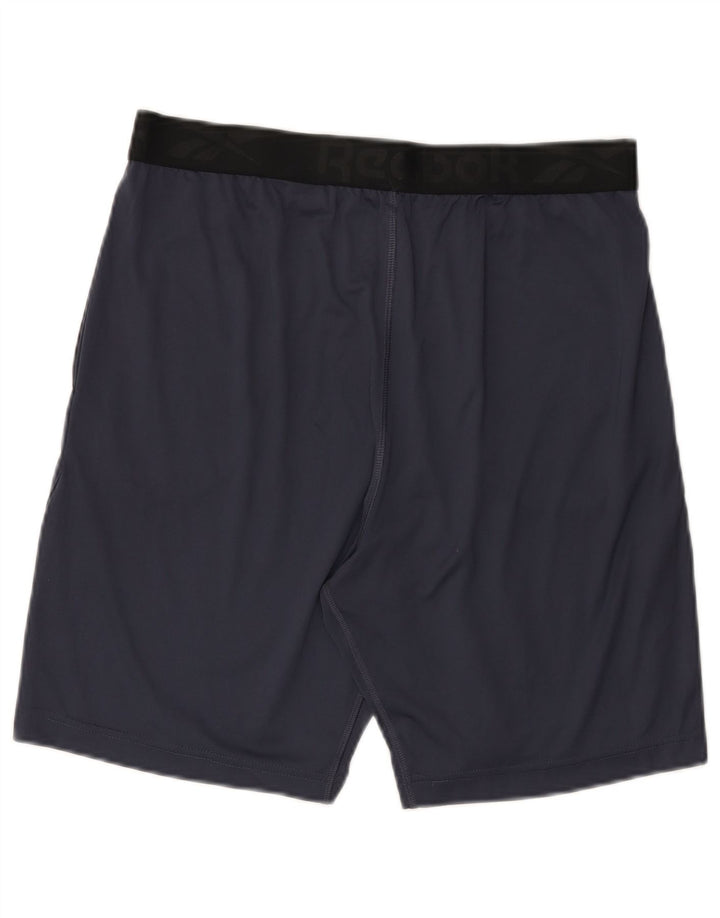 Pantaloni scurți sport pentru bărbați Reebok, poliester, albastru, mediu