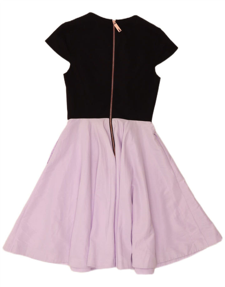 Rochie A-Line Ted Baker pentru femei US 1 XS Poliester color bloc negru