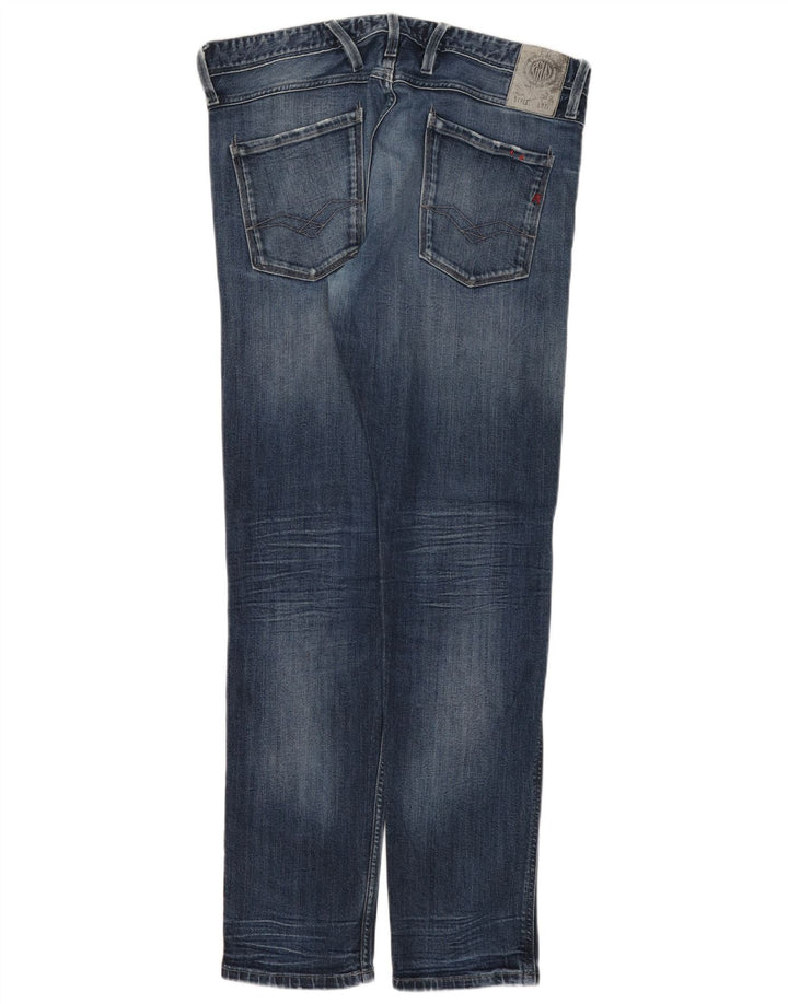 Replay blugi slim pentru femei W34 L32 bumbac albastru