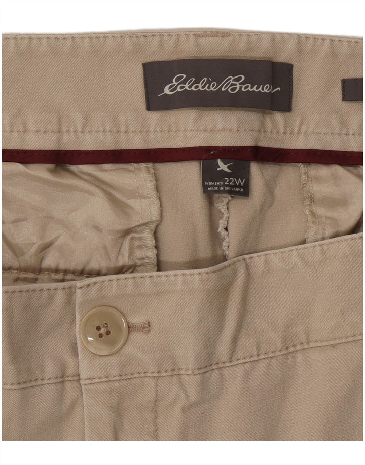 EDDIE BAUER Pantaloni casual pentru femei cu croiala curbată US 22 3XL W44 L30 Bej