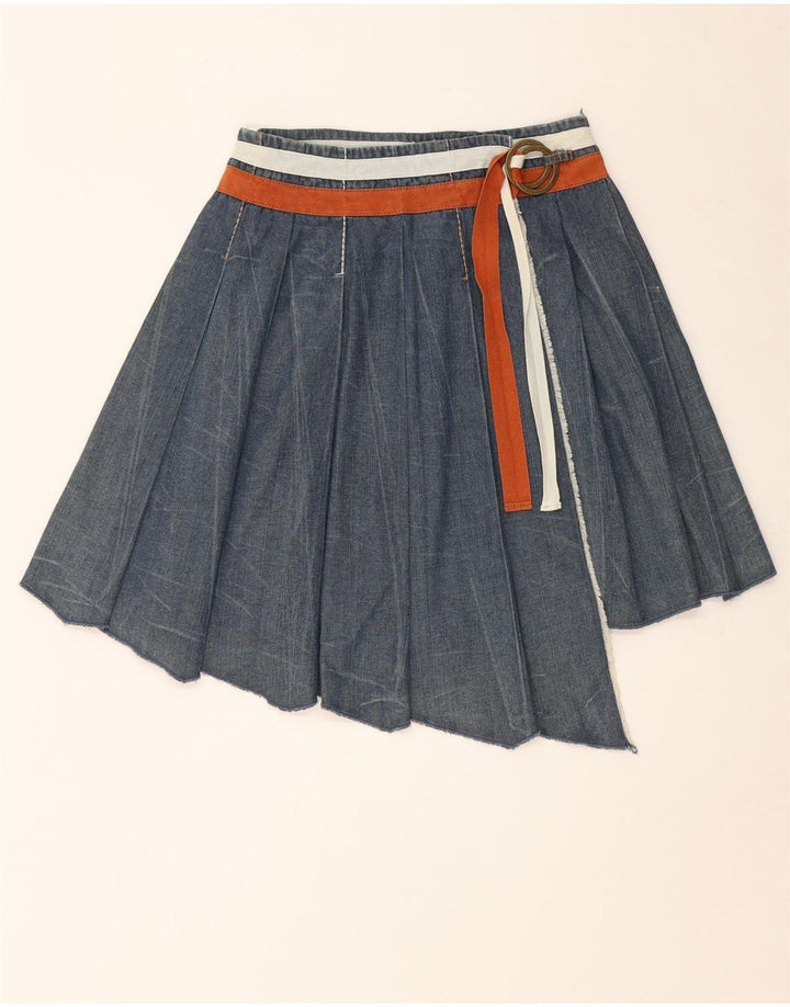 Fustă asimetrică de blugi pentru femei Intrend IT 38 XS W28 Bumbac albastru