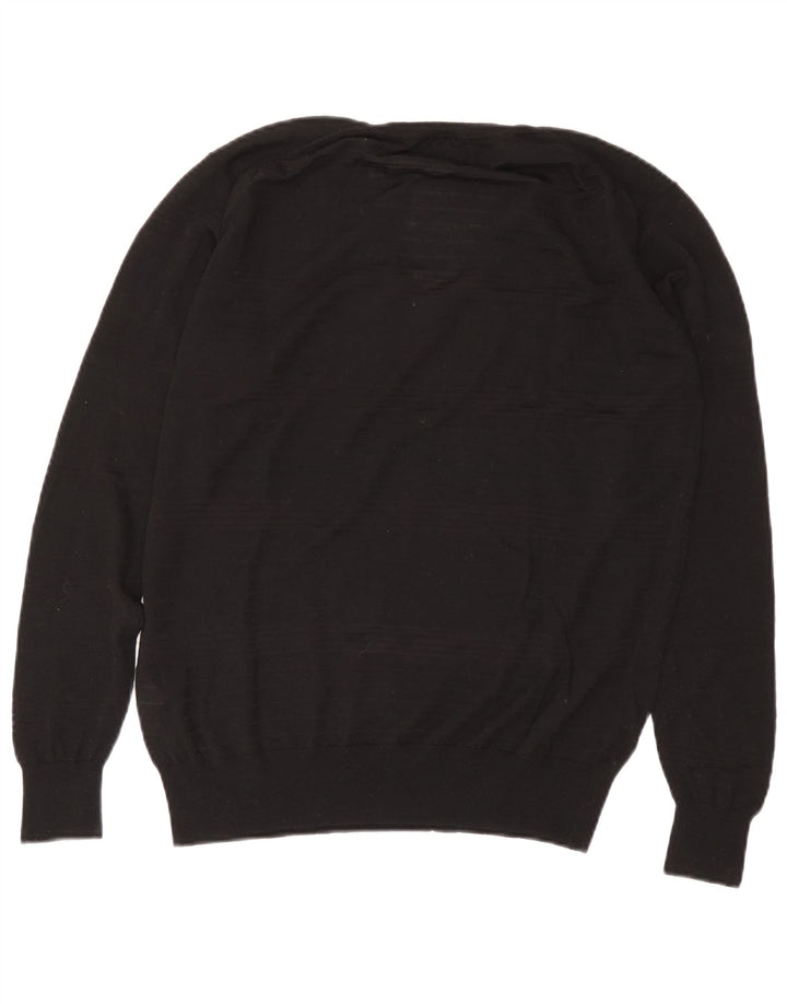 Pulover cu decolteu în V Zara pentru bărbați, XL, lână neagră