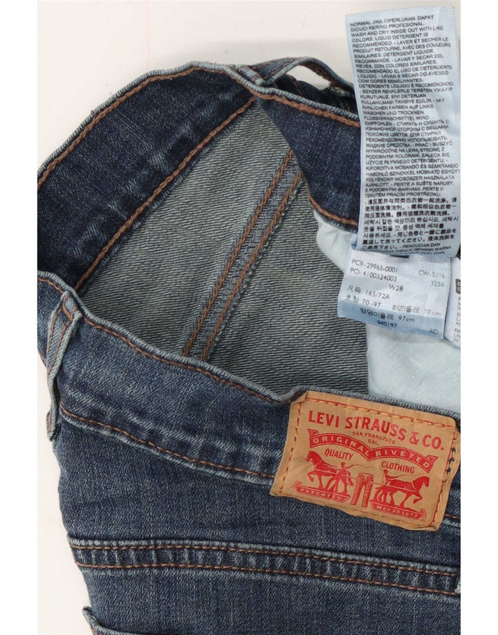 Pantaloni scurți din blugi Levi's W28, bumbac albastru mediu
