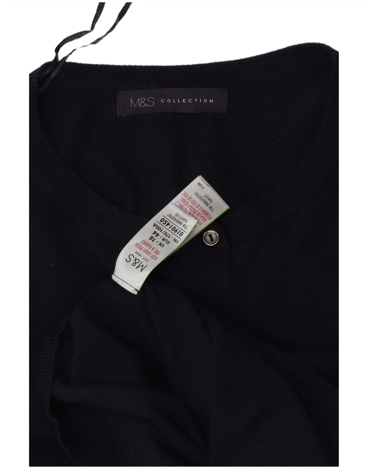Pulover cardigan pentru femei Marks & Spencer UK 16 mare, viscoză bleumarin