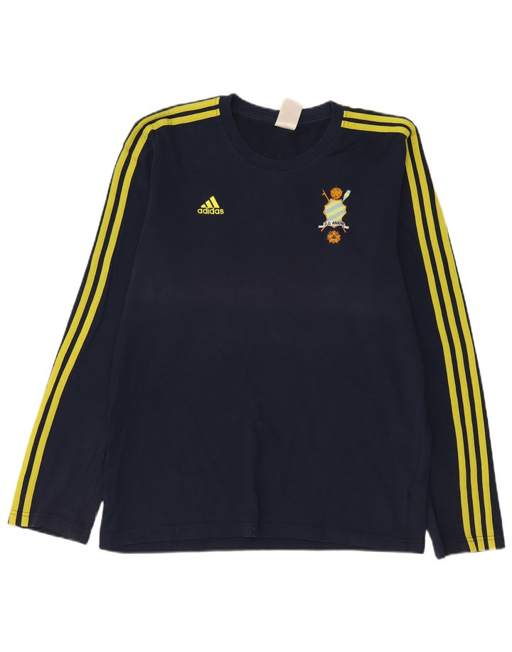 Adidas pentru bărbați Climalite Graphic Top cu mânecă lungă, mediu, bleumarin, bumbac