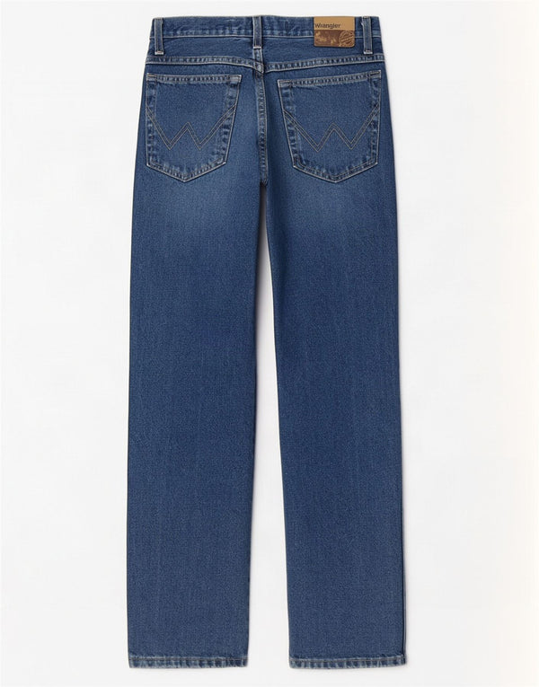 Wrangler Mens Regular Straight Jeans W30 L30 Blue Cotton