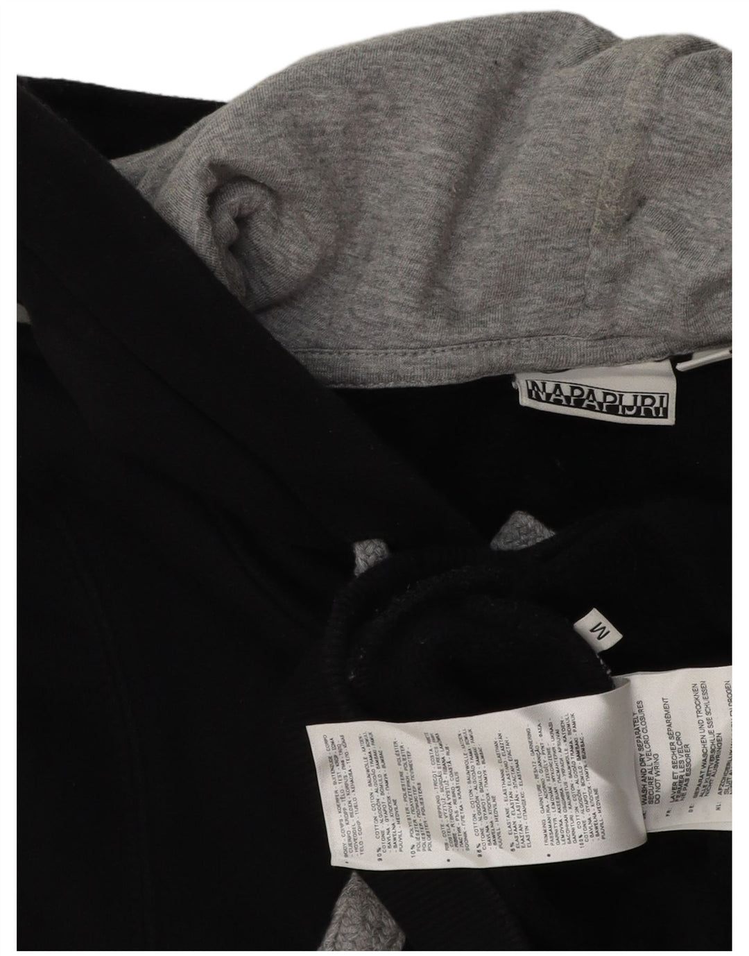 NAPAPIJRI Hanoră grafică pentru bărbați, bumbac mediu negru