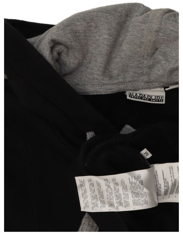 NAPAPIJRI Hanoră grafică pentru bărbați, bumbac mediu negru