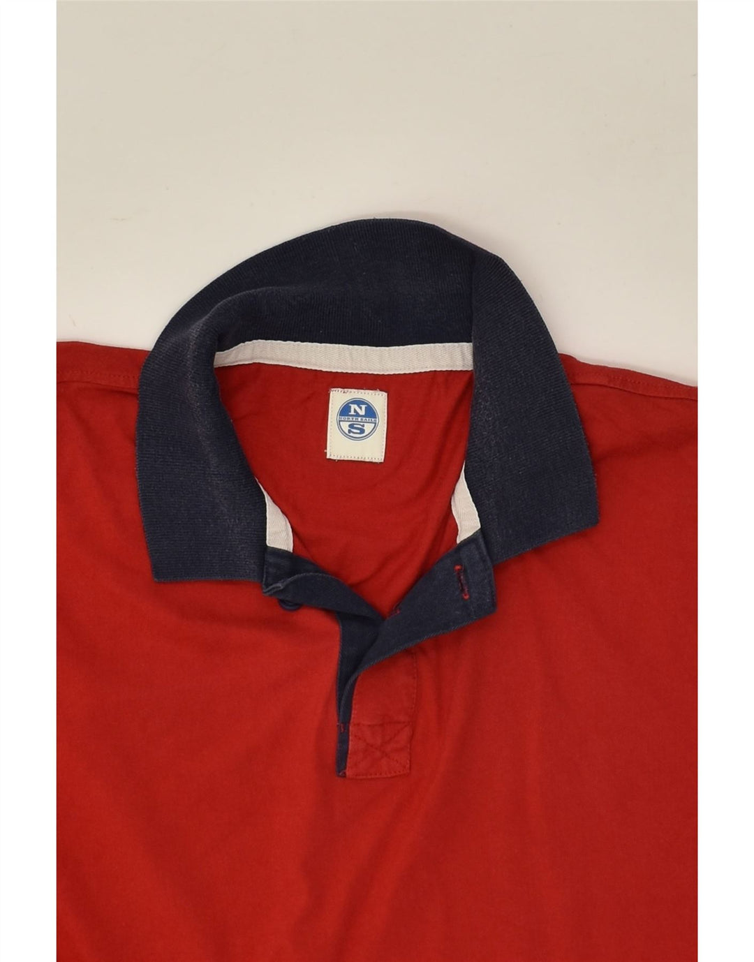 NORTH SAILS Mens Polo Shirt Large Red Cotton Vintage North Sails and Second-Hand North Sails from Messina Hembry 