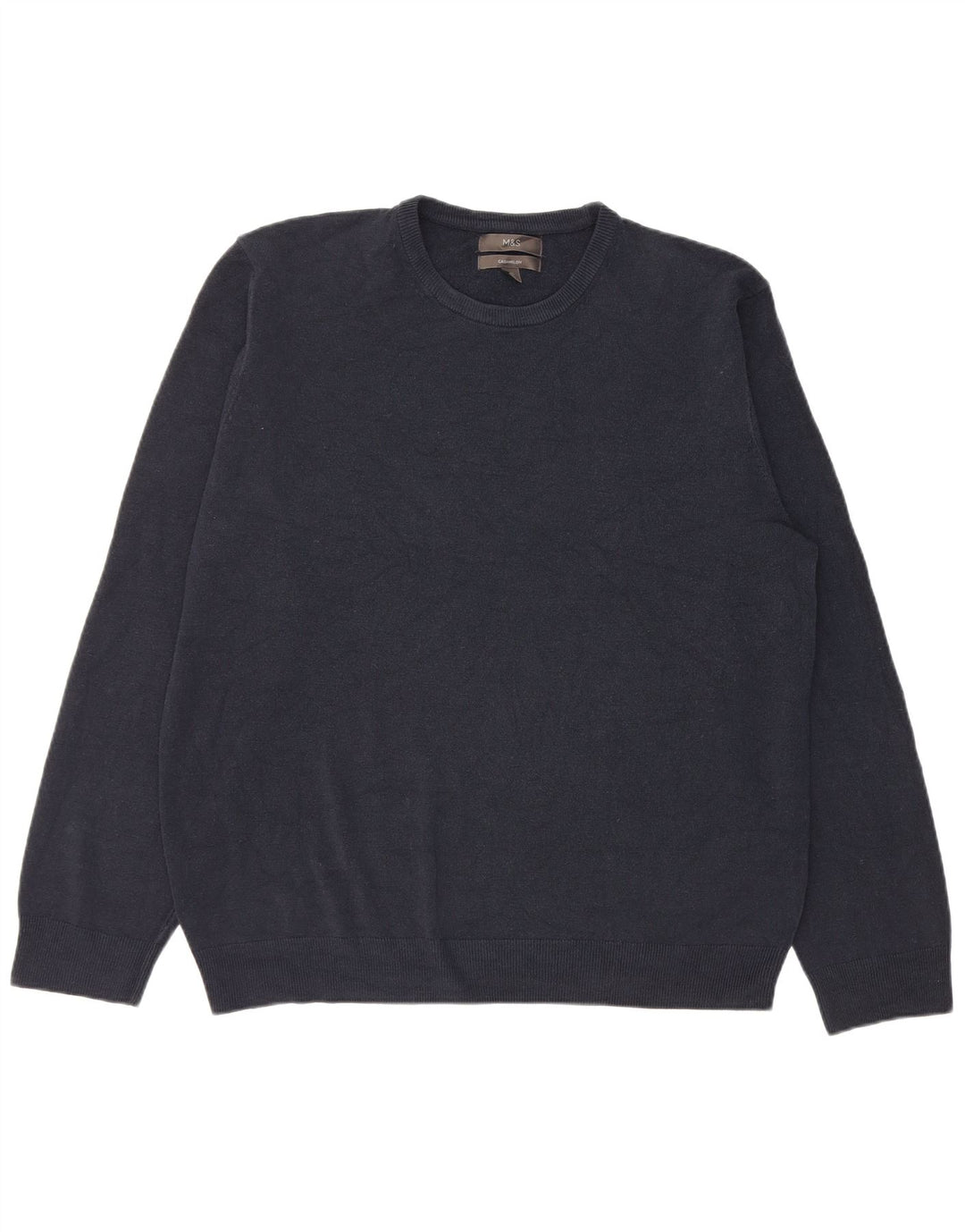 Pulover pentru bărbați Marks & Spencer, cu gât crew, 2XL, acrilic, albastru bleumarin
