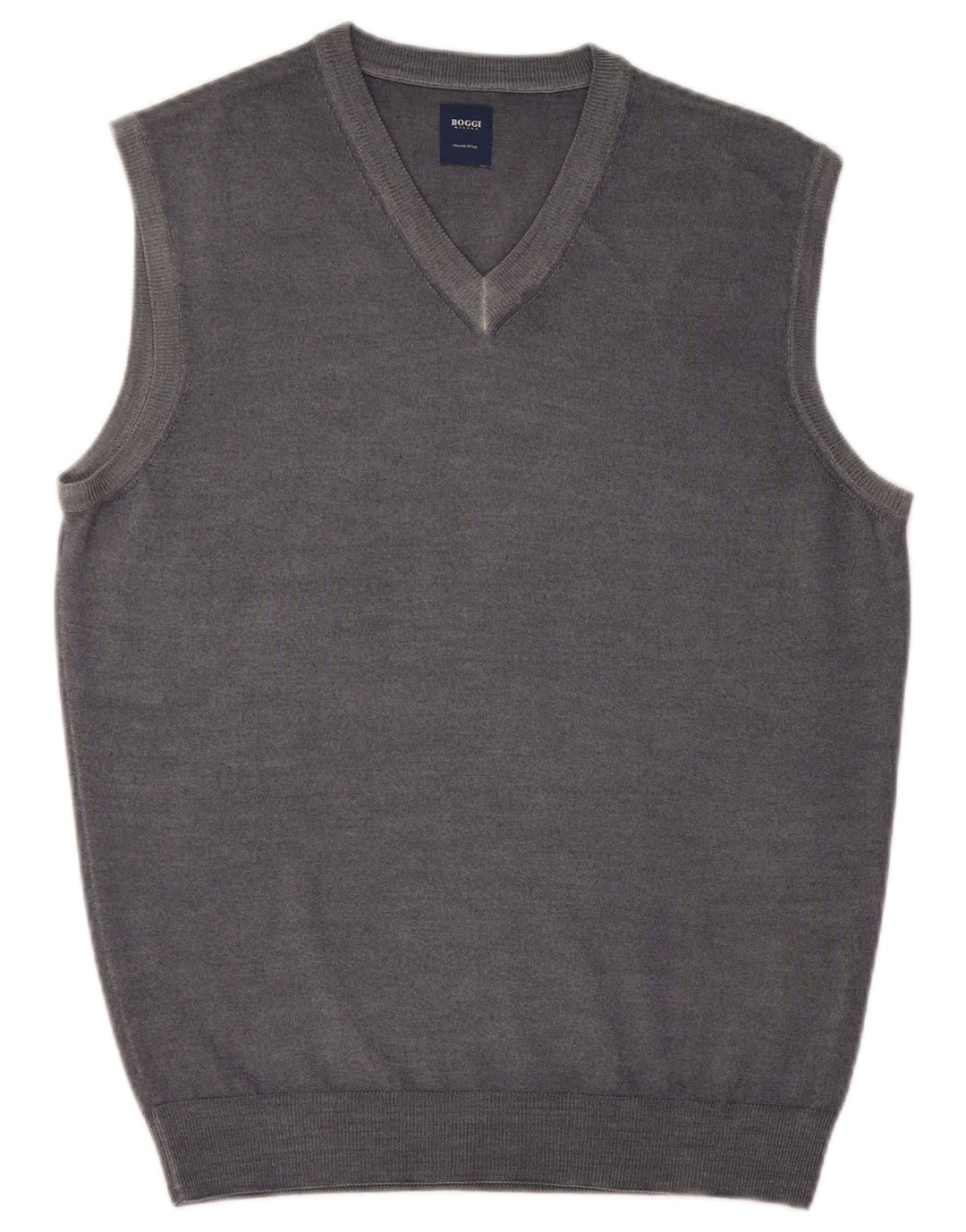 Boggi Mens Vest Tank Top Medium Gri Lână nouă