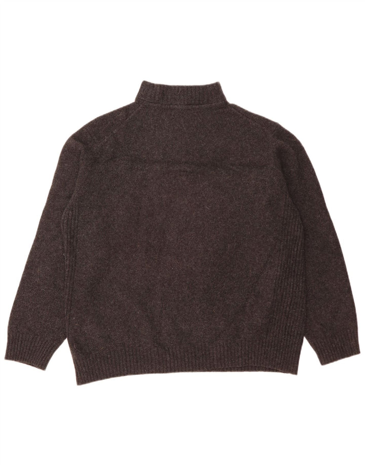 Pulover Barbour pentru femei, cu fermoar, cu gât, UK 20 2XL Lână gri