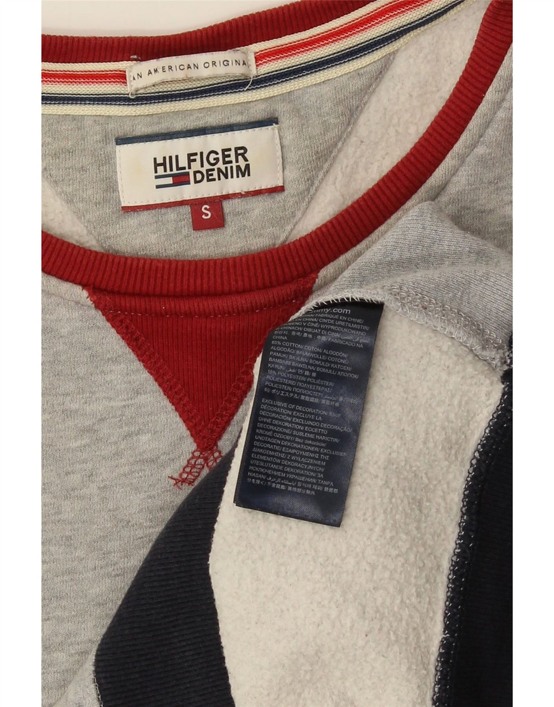 Pulover cu grafic pentru femei Tommy Hilfiger, UK 10, gri mic