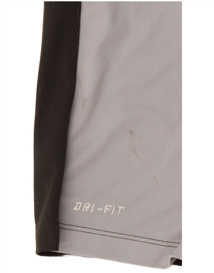 Tricou pentru bărbați Nike Dri Fit Top mare, gri, poliester color bloc