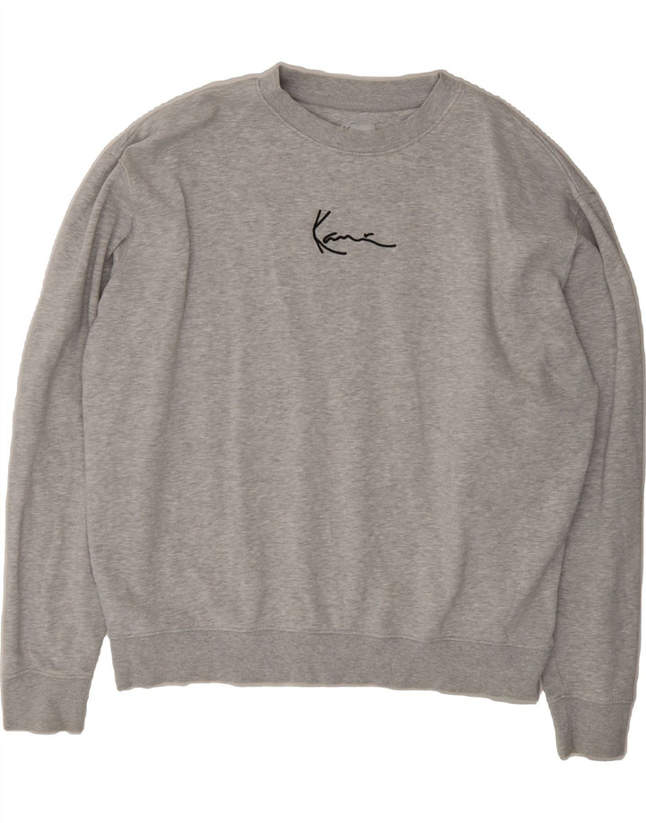 KARL KANI Mens Oversized Graphic Sweatshirt Jumper Medium Grey Cotton Vintage Karl Kani and Second-Hand Karl Kani from Messina Hembry 