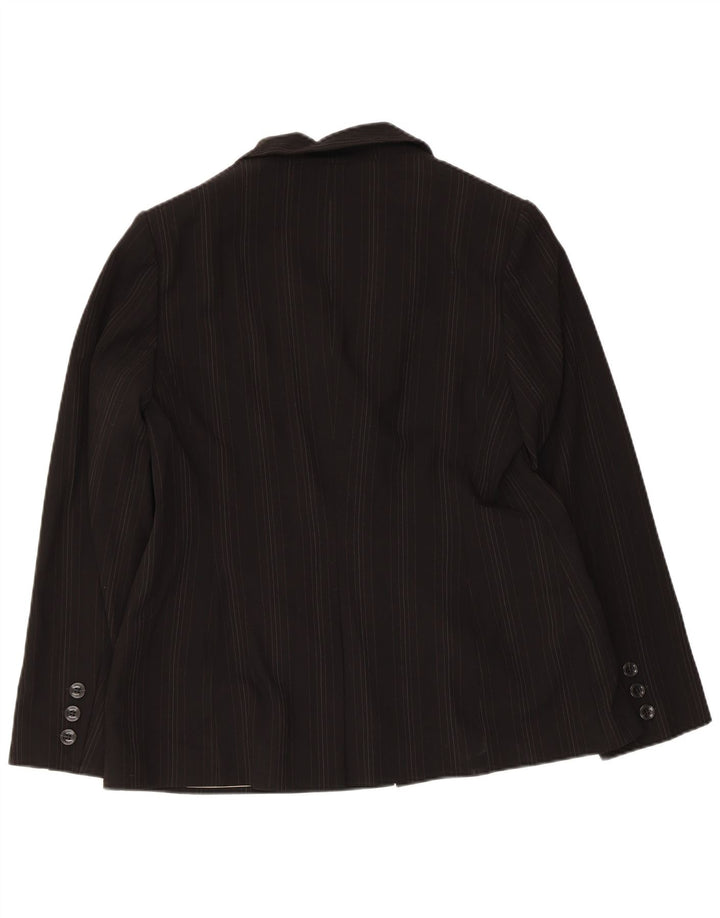 Sacou Marks & Spencer pentru femei, cu 2 nasturi, cu dungi mari, negru, UK 16