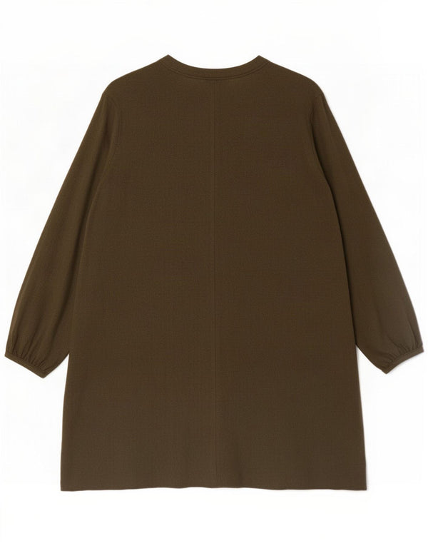 Rochie Benetton pentru femei cu mânecă lungă în linie A UK 14 Medium Khaki