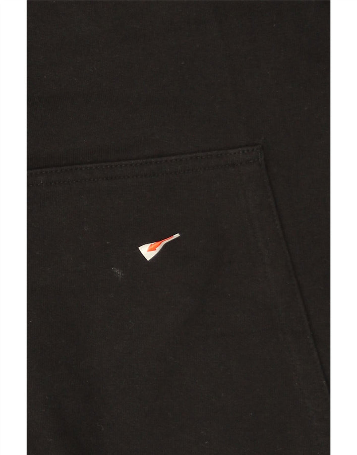 LOTTO Mens Hoodie Jumper Medium Black Colourblock Cotton
