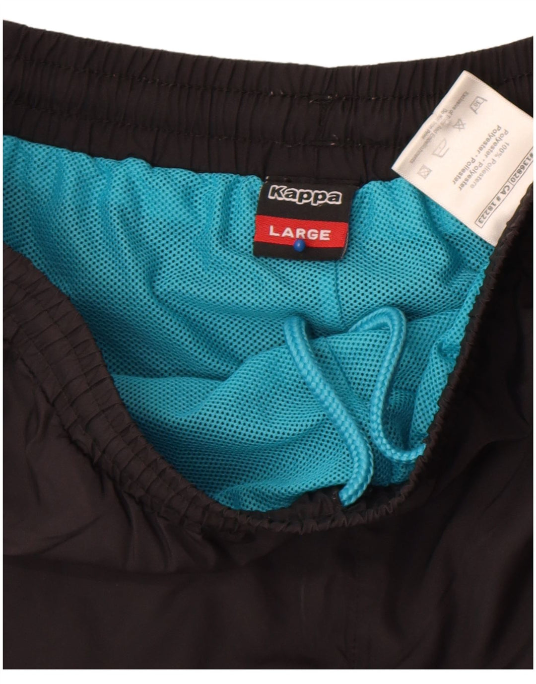 Pantaloni scurți sport Kappa pentru bărbați, mari, negru, poliester