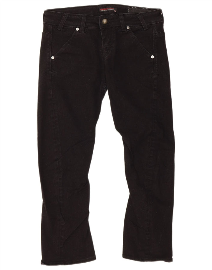 Guess Blugi de damă cropped W28 L23 bumbac negru