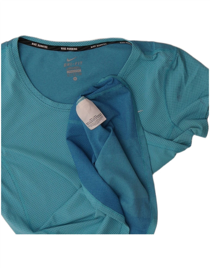 Tricou Nike Dri Fit pentru femei Top UK 10 Small Blue Colorblock Poliester