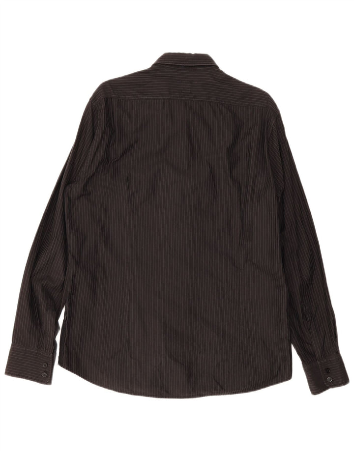 Cămașă pentru bărbați Hugo Boss, mare, cu dungi negre, din bumbac