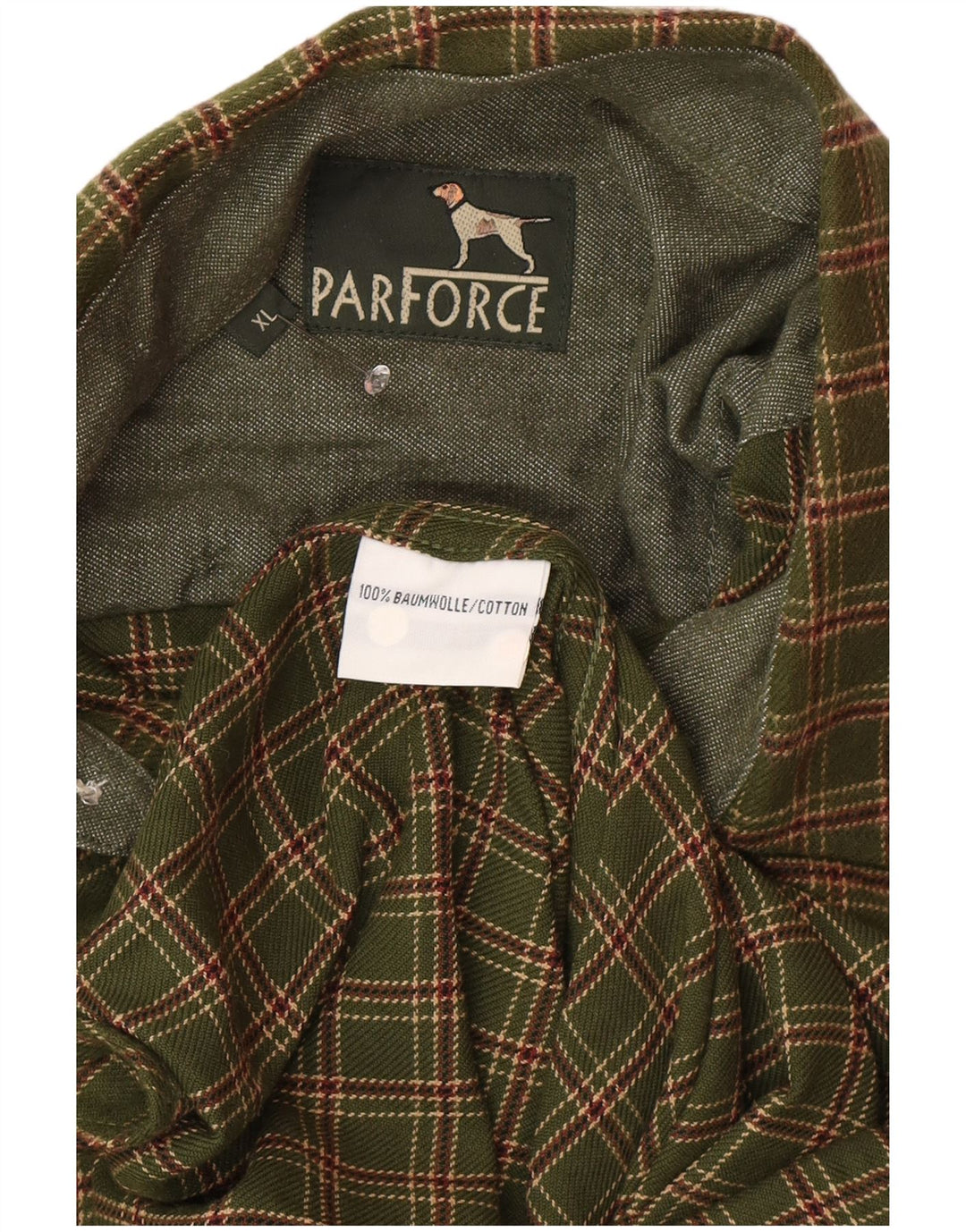 Cămașă de flanel pentru bărbați Parforce, XL, bumbac cu carouri verde