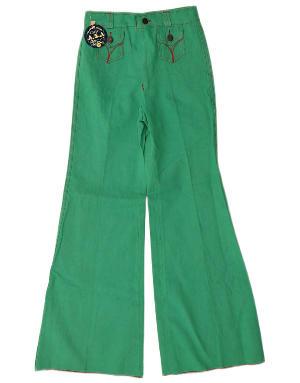 Pantaloni șic pentru femei Flare Casual IT 40 Small W24 L28 Green