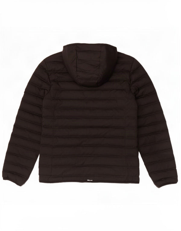 Jachetă căptușită cu glugă Superdry pentru femei UK 12 Poliester mediu negru