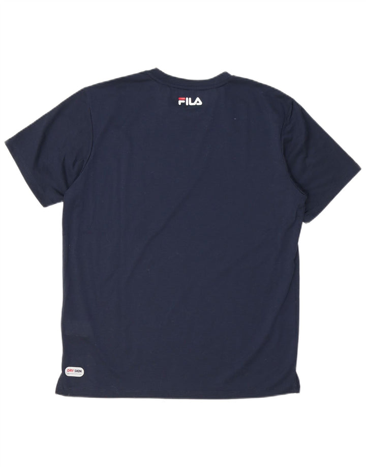Tricou cu grafică pentru bărbați Fila Top Mediu Bleumarin Poliester