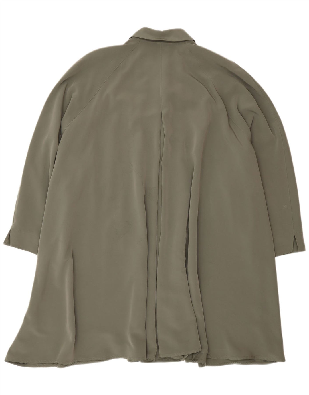 Pardesiu vintage pentru damă, cu ajustare largă, UK 20 2XL, verde, poliester