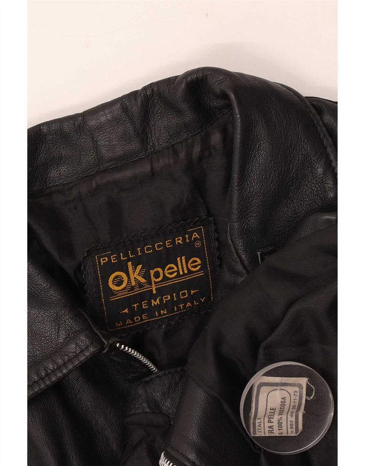 Jachetă de piele pentru femei Pellicceria UK 14 Medium Black