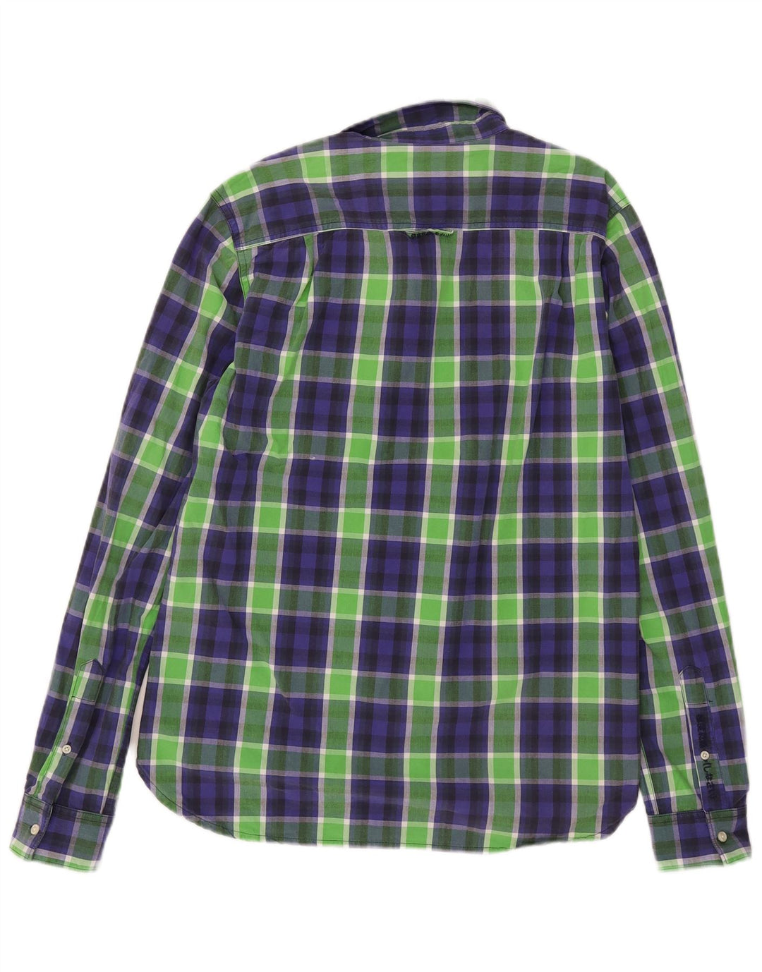Cămașă pentru bărbați Superdry, bumbac cu carouri verzi mari