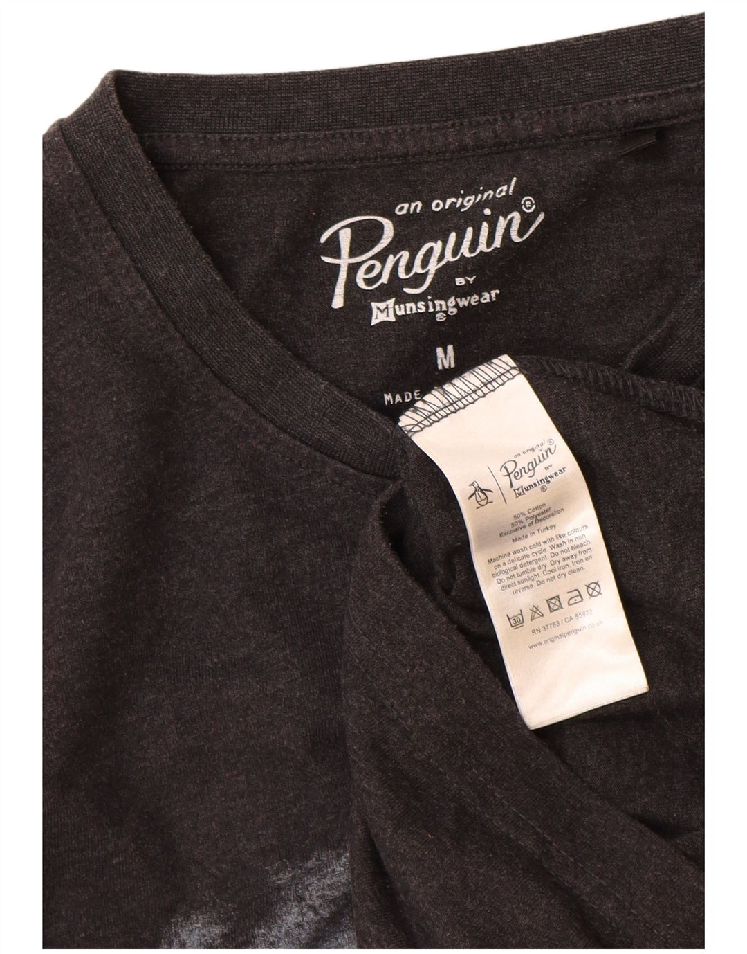 Tricou grafic pentru bărbați Penguin Top mediu negru bumbac