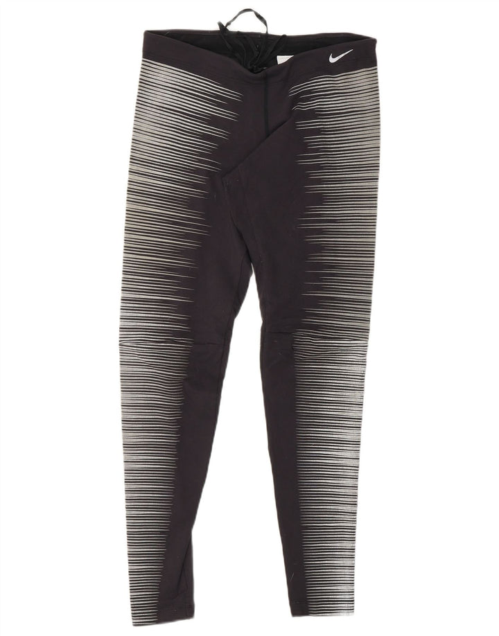 Leggings Dri Fit NIKE pentru femei UK 8, nailon cu dungi gri mici