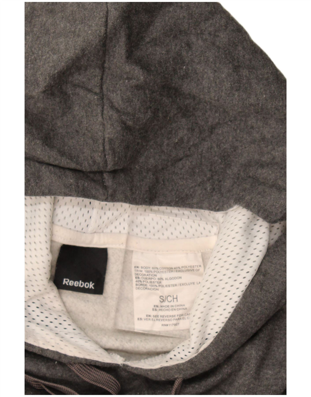Jumper Reebok pentru bărbați, cu capota, gri mic, bumbac