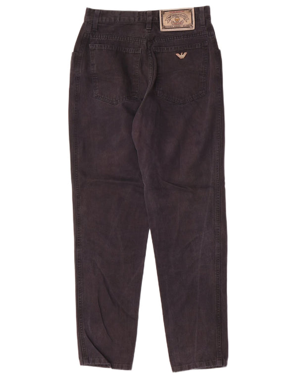 Blugi conici pentru femei cu talie înaltă Armani W28 L29 bumbac negru