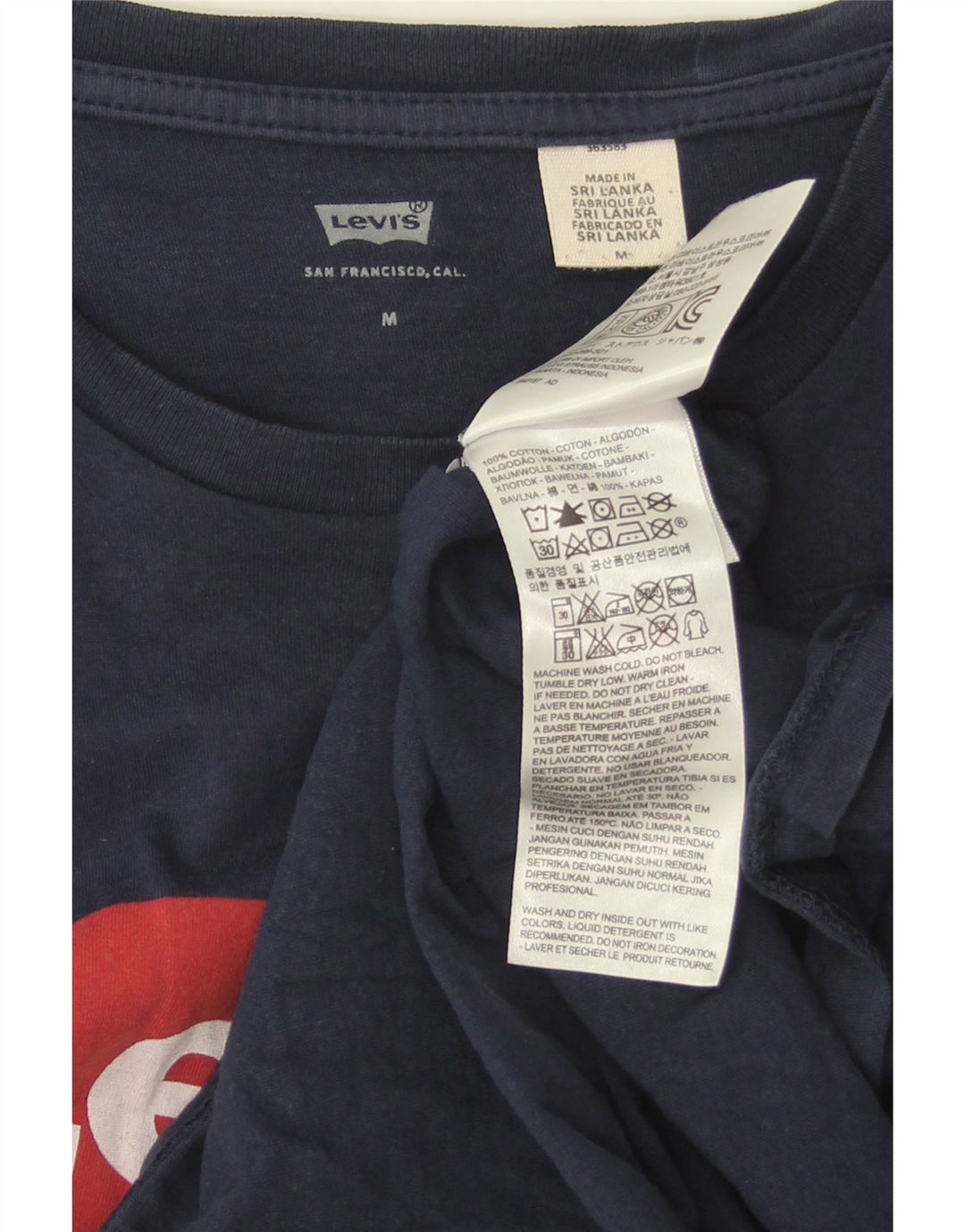 Tricou grafic pentru bărbați Levi's Top mediu din bumbac bleumarin