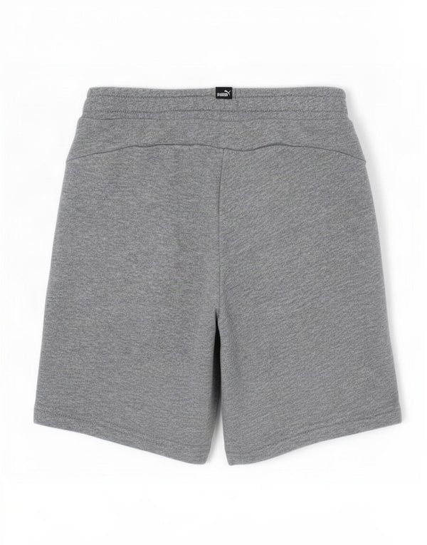 Pantaloni scurți sport Puma pentru băieți 7-8 ani, bumbac cu pete gri
