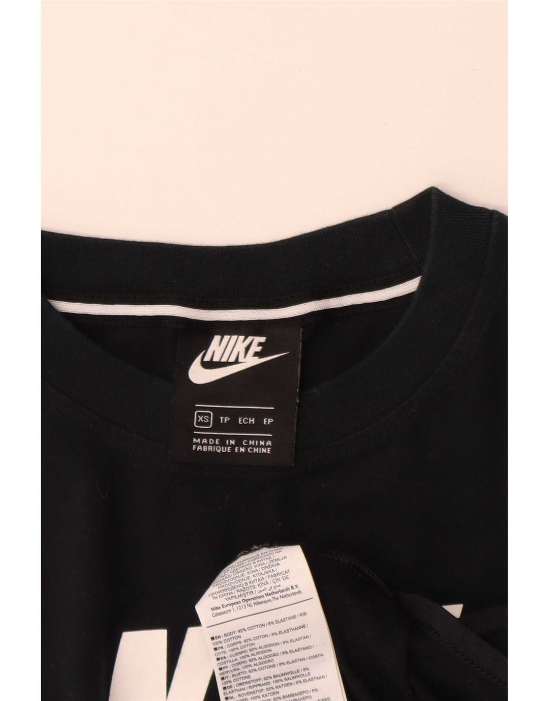 Body grafic Nike pentru femei UK 6 XS bumbac negru