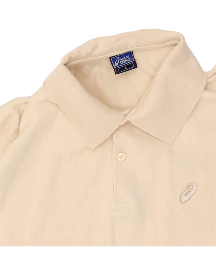 ASICS Mens Polo Shirt Large Yellow Cotton Vintage Asics and Second-Hand Asics from Messina Hembry 