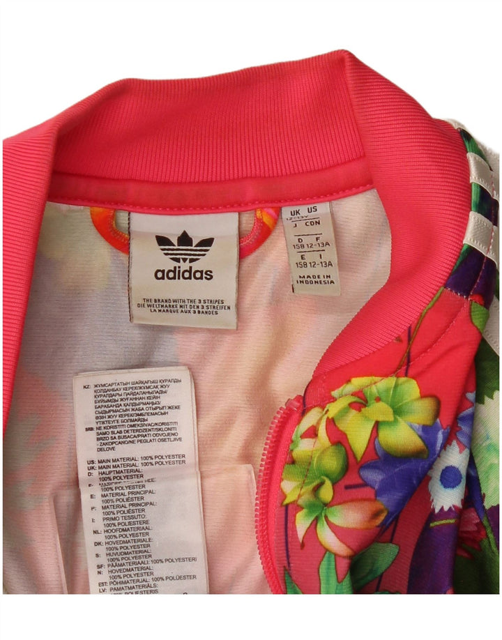 Jachetă de trening pentru fete ADIDAS 12-13 ani, multicoloră, florală