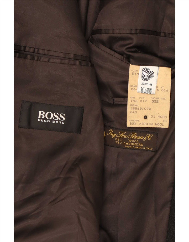 Blazer pentru bărbați Hugo Boss cu 3 nasturi EU 52 XL Lână virgină gri