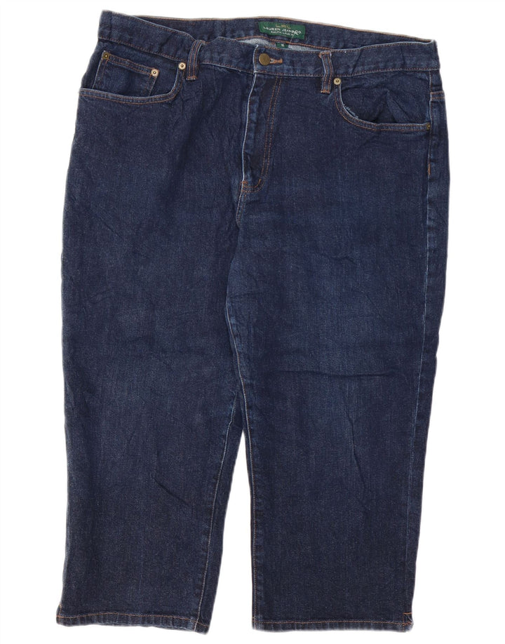 Jeans Capri RALPH LAUREN pentru femei US 16 2XL W38 L21 bleumarin bumbac