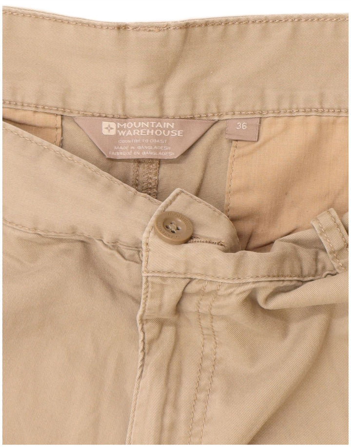 Pantaloni scurți cargo pentru bărbați Mountain Warehouse W36, bumbac mare, bej