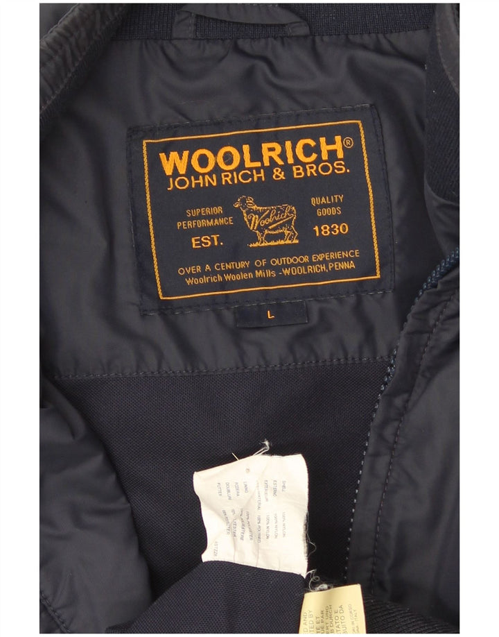 Jachetă de vânt pentru bărbați Woolrich UK 40 mare, albastru bleumarin, nailon