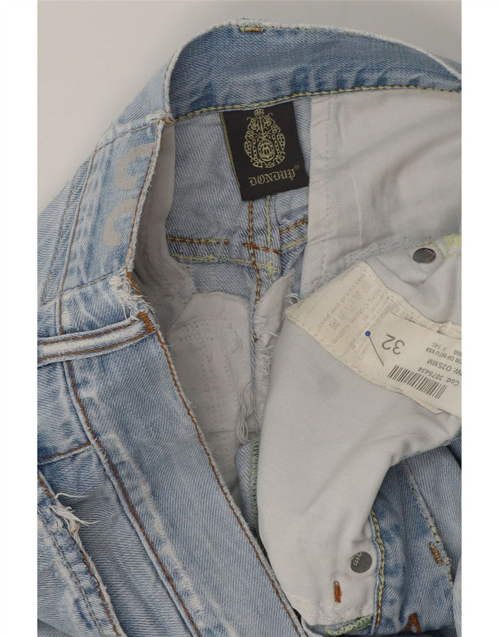 Pantaloni scurți Dondup pentru bărbați din denim învechit W32, bumbac albastru mediu