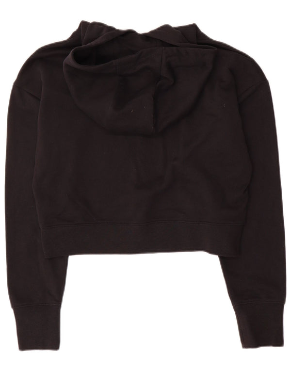 Pulover Nike pentru fete Crop Graphic Hoodie 13-14 ani XL bumbac negru